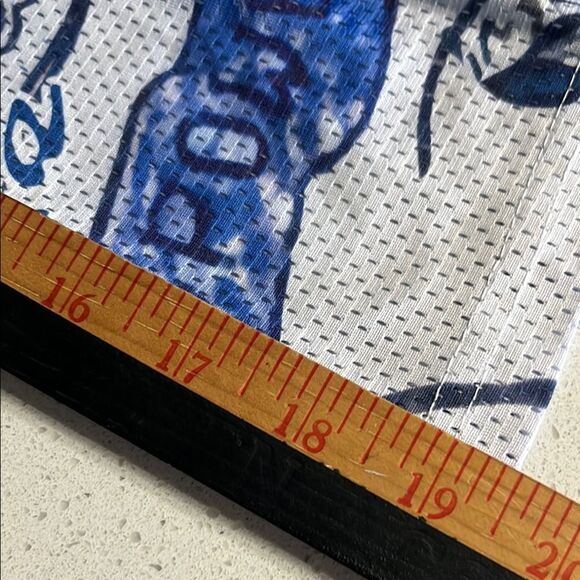 Inaka Power White Graphic Mesh Shorts with Navy Design Mens L - Picture 6 of 8